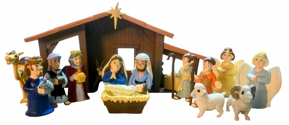 Christmas Nativity Set Tales of Glory Birth Of Jesus One2Believe 17 Piece Set